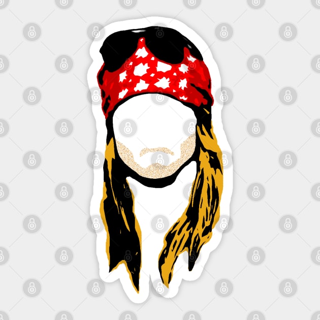 AXL ROSE NO FACE Sticker by PopSmarts